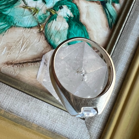 vintage 14K gold CZ mens ring - Picture 8 of 16